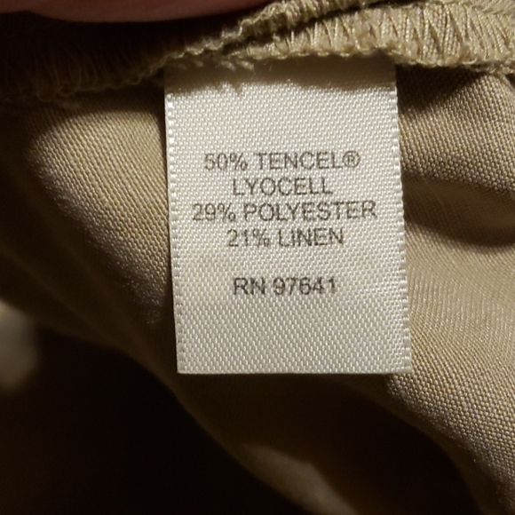 J jill tan linen blend flare midi skirt euc - Picture 6 of 9